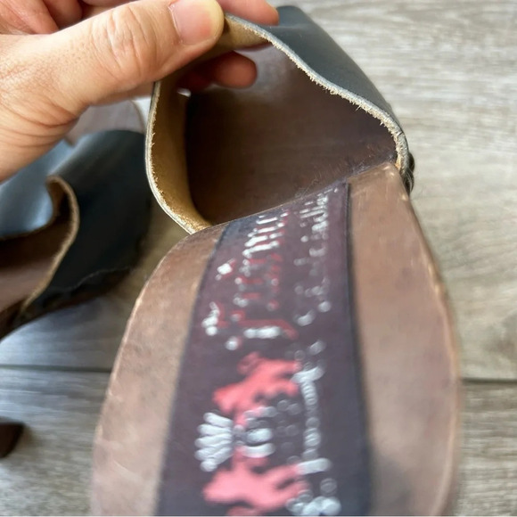 Vintage  Faimu Black Leather Studded Clogs Made in Italy - Picture 12 of 14